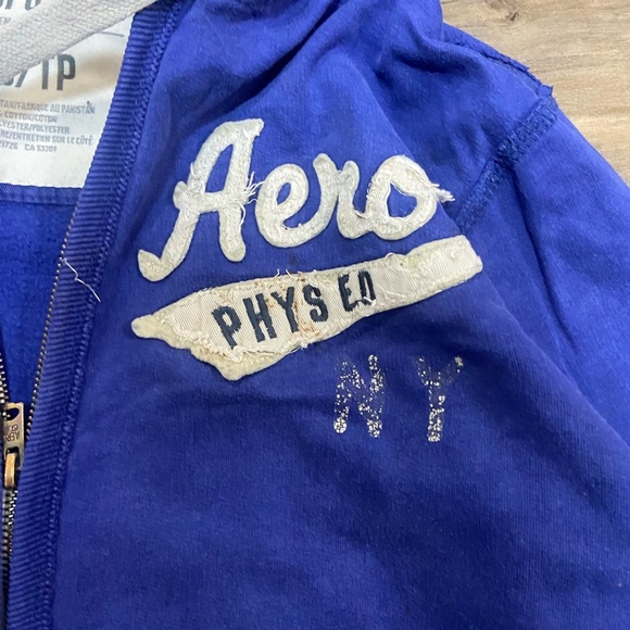 Aeropostale Y2K Dark Blue Hoodie - Picture 3 of 5